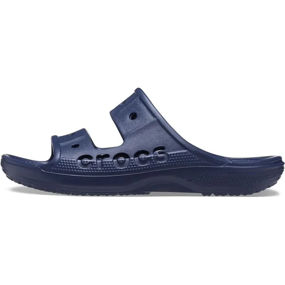 Crocs Unisex Baya Two-Strap Slide Sandals - Navy